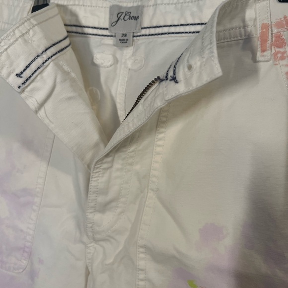 J.Crew White Paint Splatter Straight Leg Pants Size 28 Artistic Custom - Picture 5 of 7